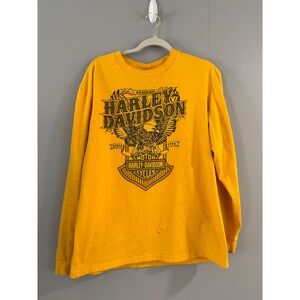 Harley Davidson Woodstock‎ Motorcycle Long Sleeve Graphic T Shirt Mens L